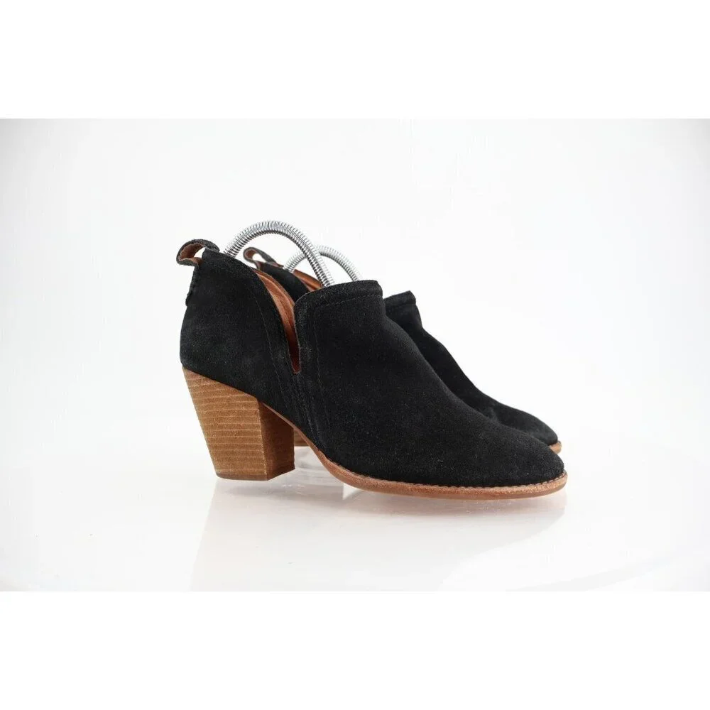 Jeffrey Campbell Cromwell Ankle Boots Women's 9 Black Suede Pointed Toe Western